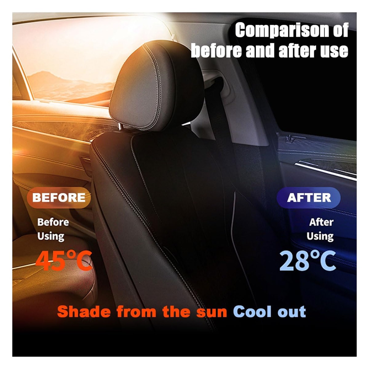 Car Window Tint Film for Auto Sun Shade Roll Width 20″×Length 19.68Ft Unive