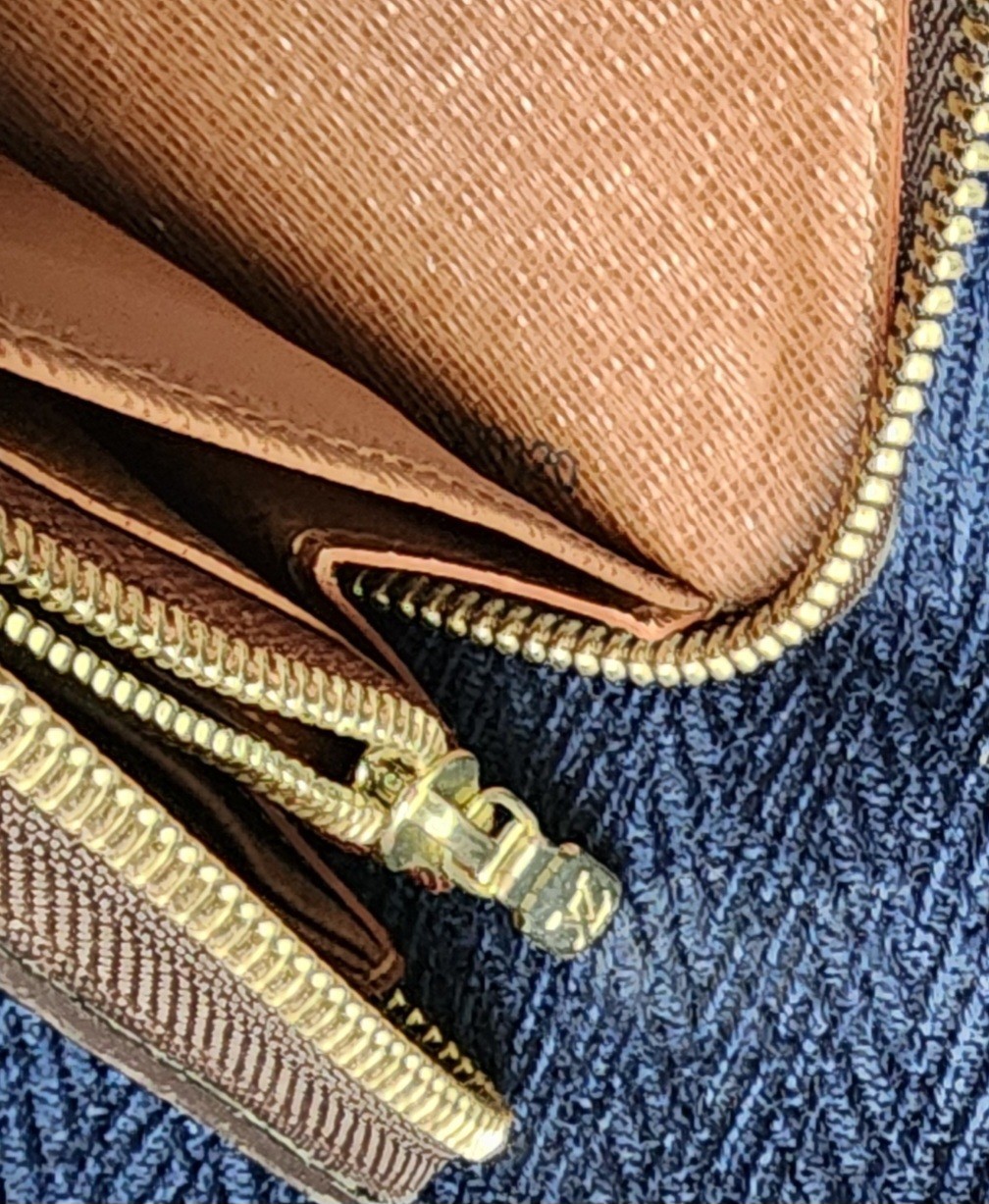Louis Vuitton Brown Monogram Zip-Around Women’s Wallet with Box & Dust Bag