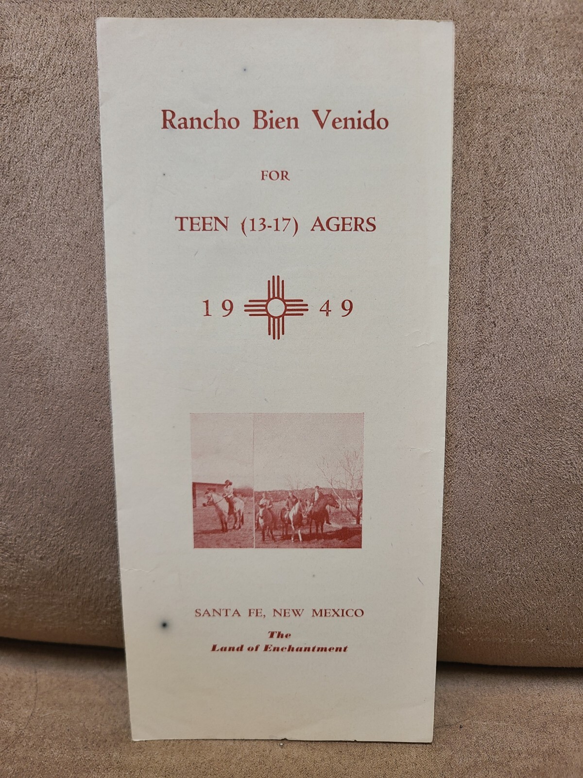 Vintage 1949 Rancho Bien Venido for Teenagers Brochure Santa Fe New Mexico