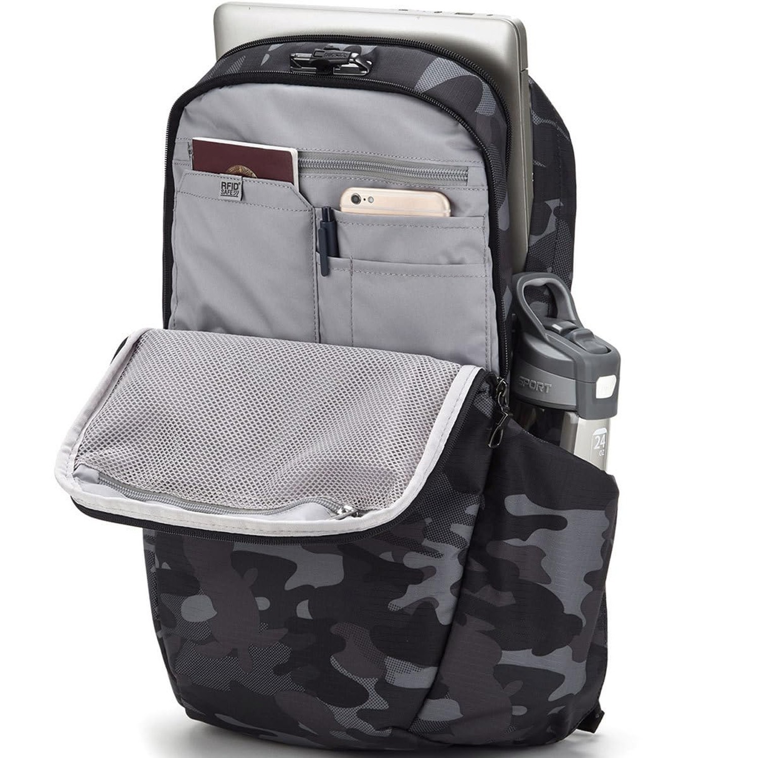 Pacsafe Vibe 25L Anti Theft Travel Pack Casual Daypack, Black
