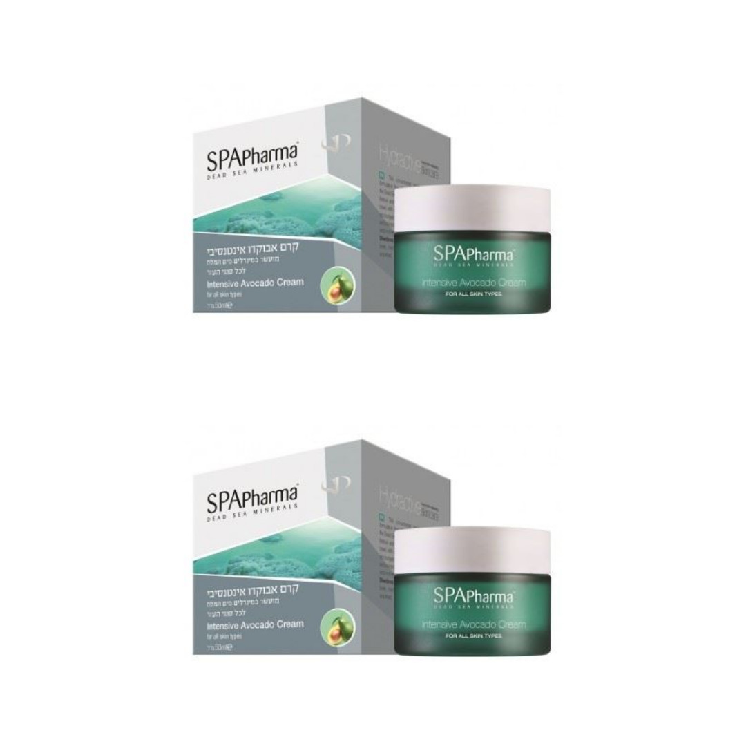 x2 SPA Pharma Dead Sea Minerals Anti-Aging Avocado Cream SPF15 50ml