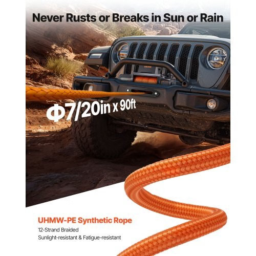 Electric Winch, 10000 lbs Load Capacity, 12V DC Truck Winch with ?&brvbar;7/20 i
