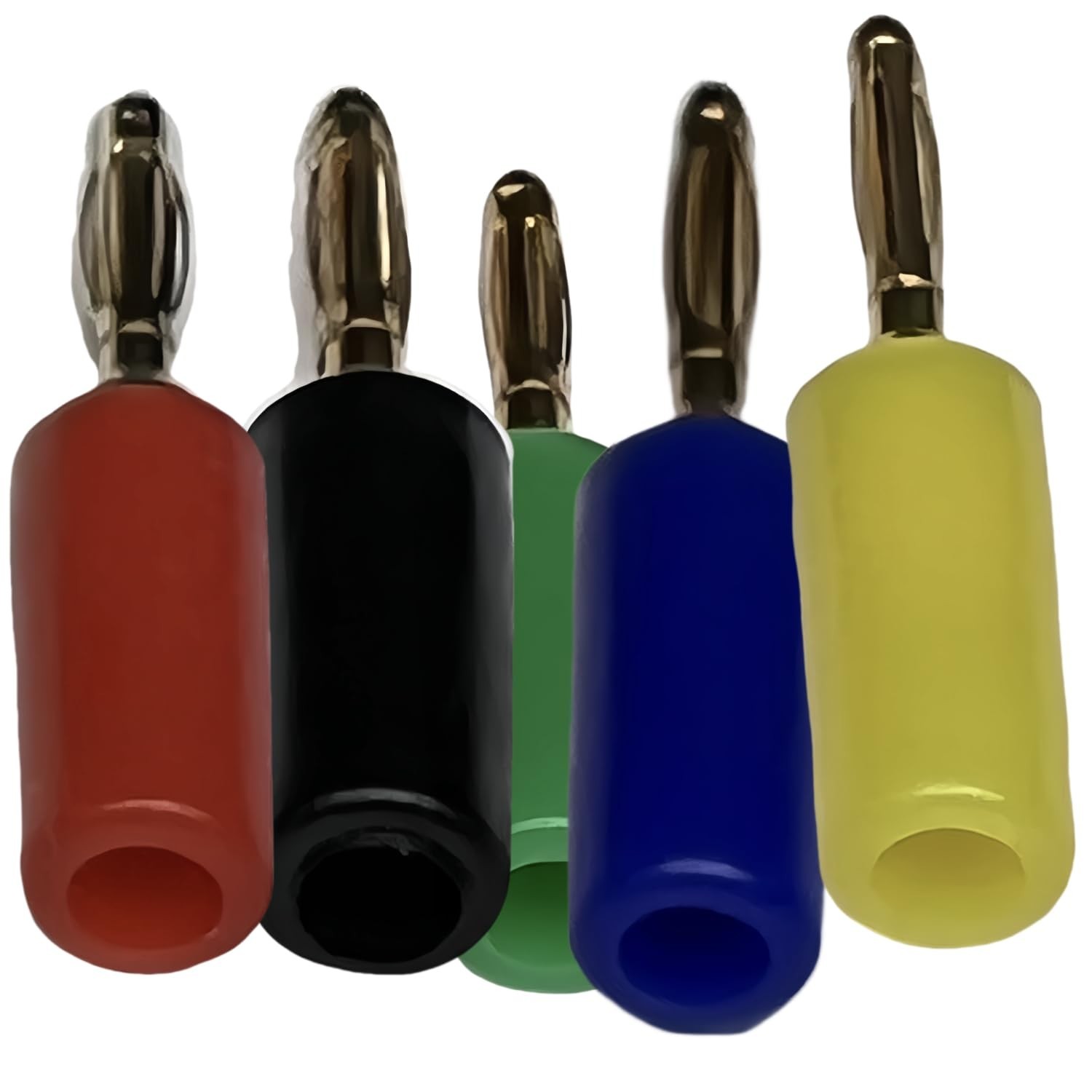 CESS 5-Colors 2mm Mini Banana Male Plug Jack Cable Connector (10 Pack)