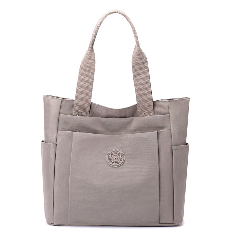 Casual women’s bag casual solid color nylon cloth shoulder portable mother bag