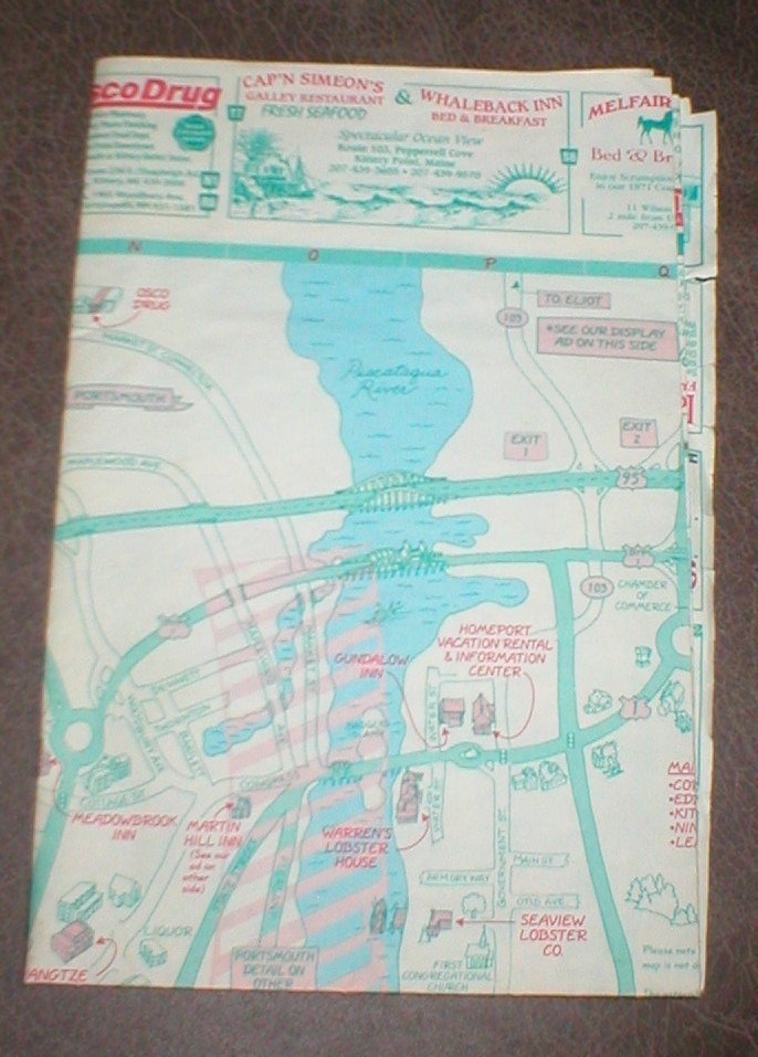 VINTAGE NEW HAMPSHIRE MAP AND LOST RIVER TRAVEL BROCHURES SOLD AS IS
