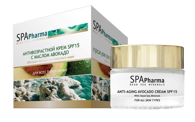 x2 SPA Pharma Dead Sea Minerals Anti-Aging Avocado Cream SPF15 50ml