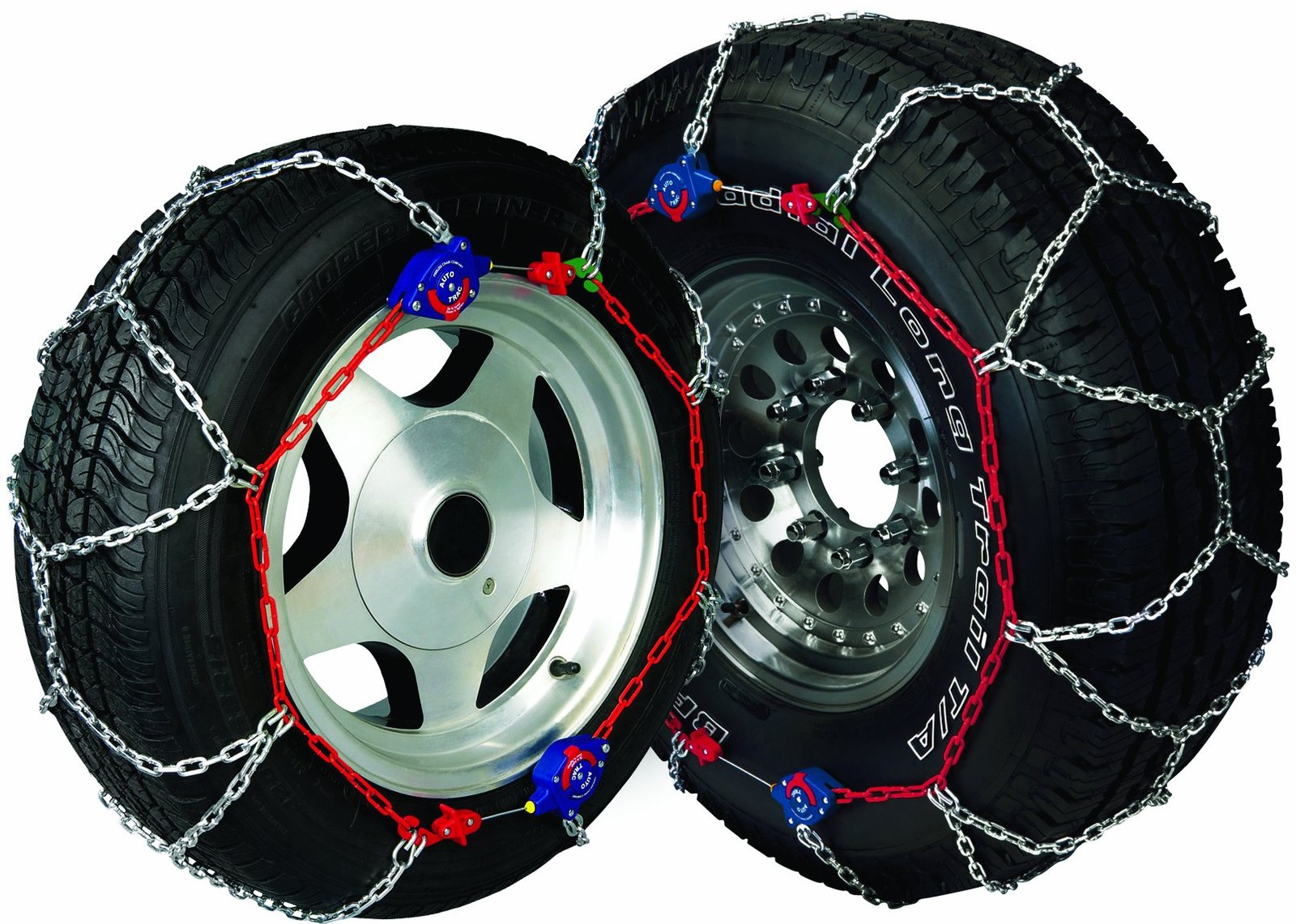 Auto Trac 155505 Metallic Snow Chains for Cars SUVs Trucks Easy Installation
