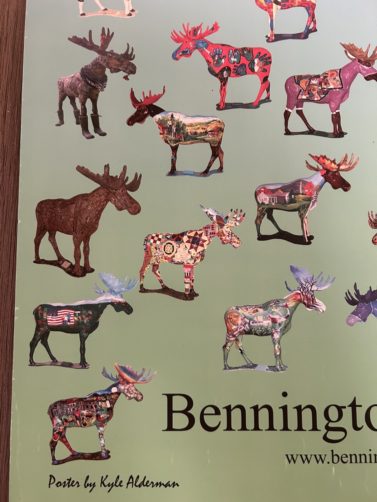 MOOSEFEST Re- Listed Bennington Vermont 2005 T Poster 20x 30 Colorful Moose