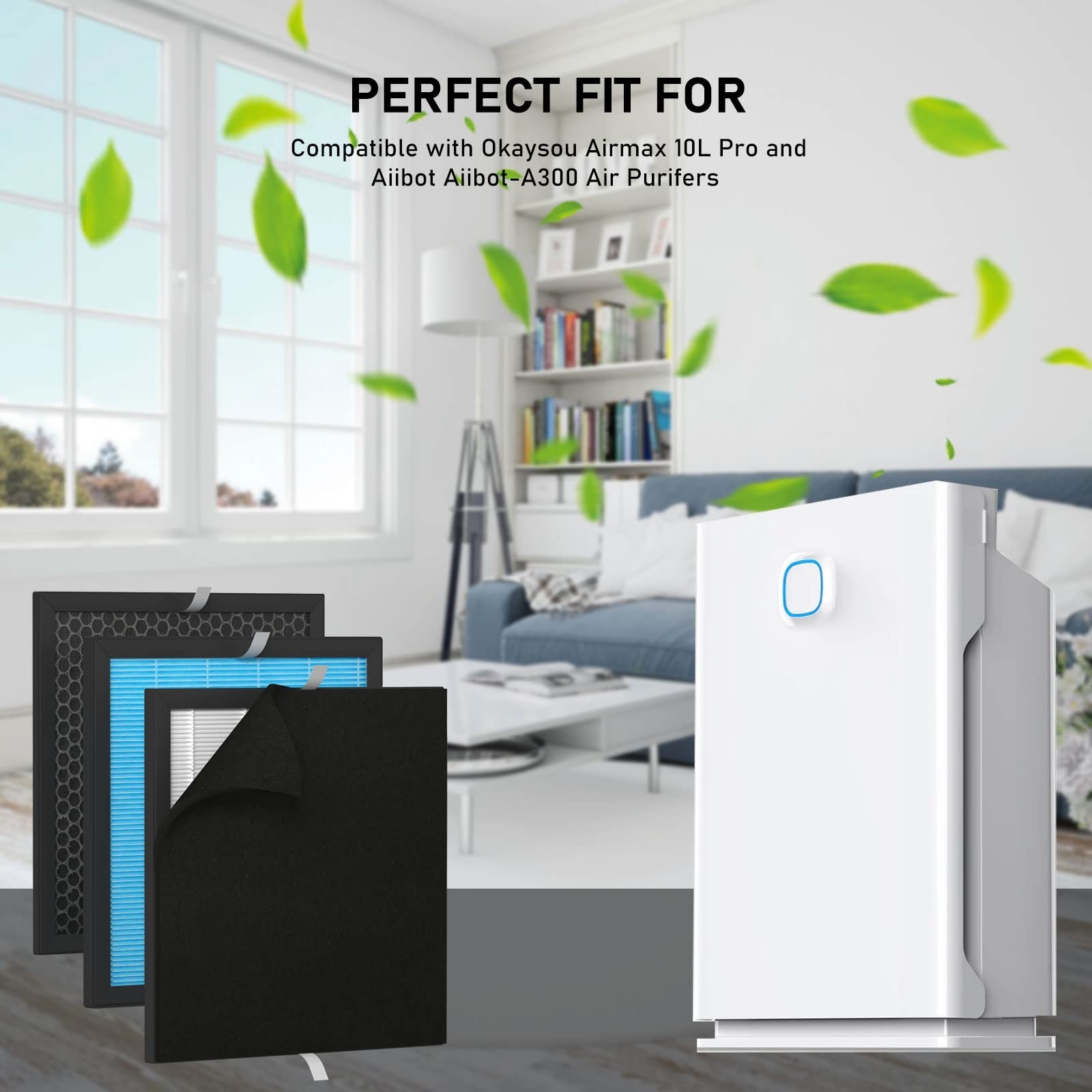 Airmax 10L Pro HEPA Filter Replacement Set Compatible with Okaysou Airmax 10L…