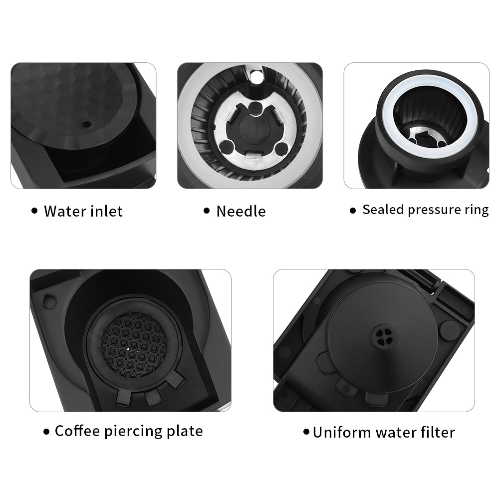 Reusable For Dolce Gusto Coffee Capsule Adapter Converter & Metal Coffee Pod Set