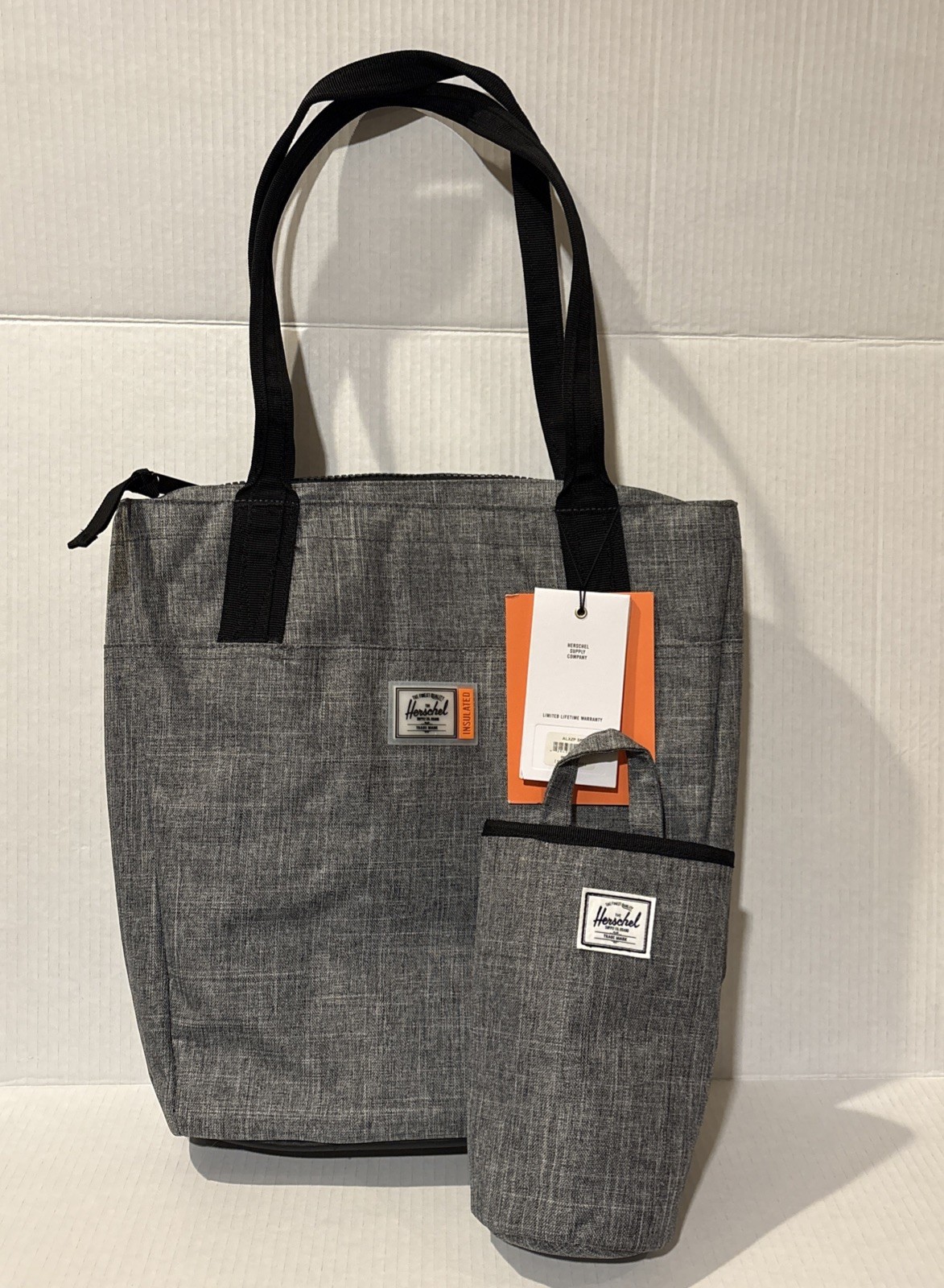 Herschel Supply Co. Alexander Zip Small Heathered Gray Cooler Bag NEW