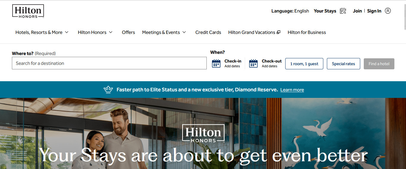 Hilton Honors (HHonors) 44K Points For Any Hilton Hotel!