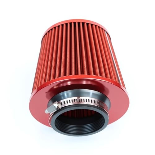 Fiber 3″ Cold Air Intake Filter (RED, 3inch”76mm) 4