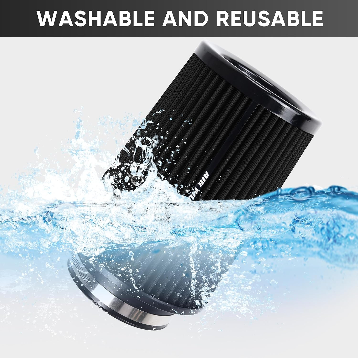 3 3.5 4 Inch Cold Air Intake Filter 76Mm 89Mm 101Mm High Performance Washable 3