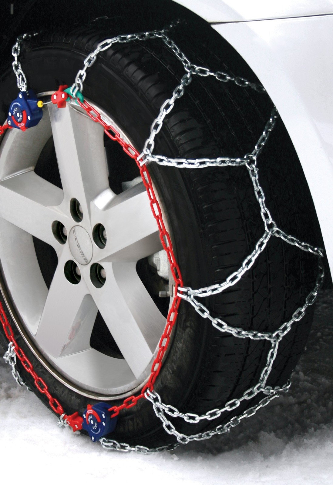Auto Trac 155505 Metallic Snow Chains for Cars SUVs Trucks Easy Installation