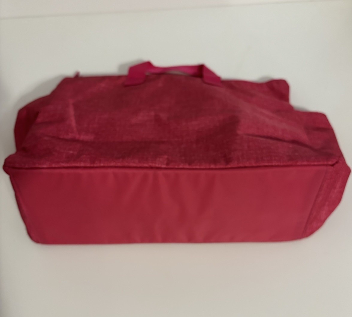 Thirty One utility tote pocket insert bright pink with handles