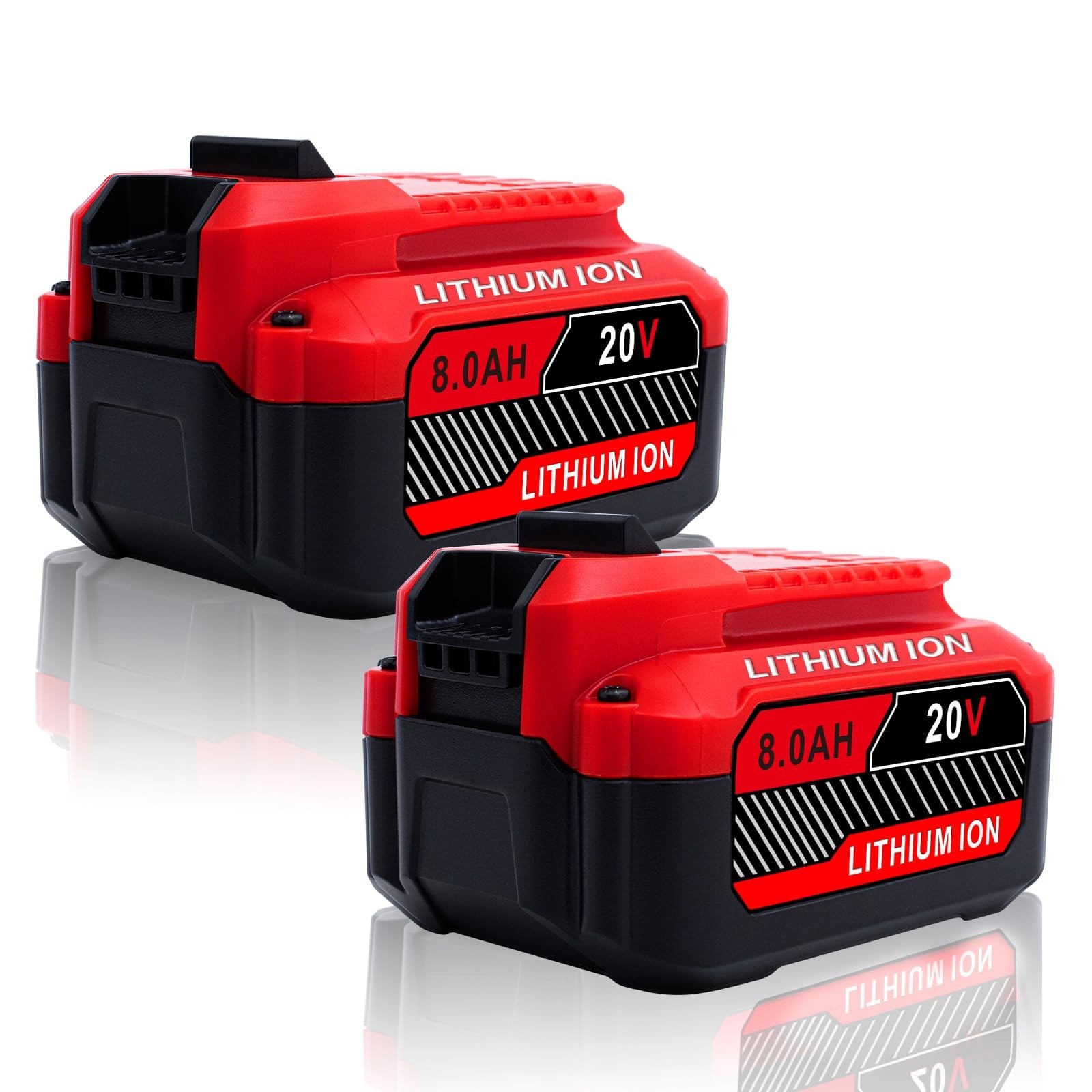 Upgrade 2-Pack 20V 8.0Ah Replacement for Craftsman 20V Battery V20 Lithium io…
