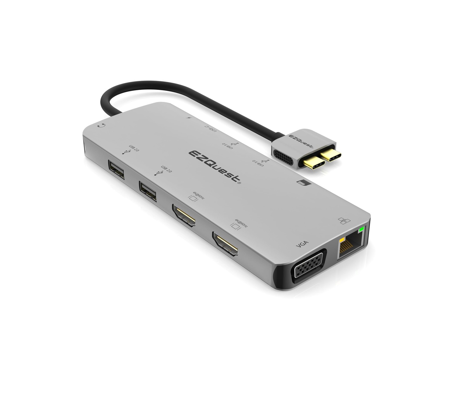 USB C Hub 13 in 2 with 2 HDMI 4K, VGA, 1GBS Ethernet, 2USB A 3…. USA FAST SHIP