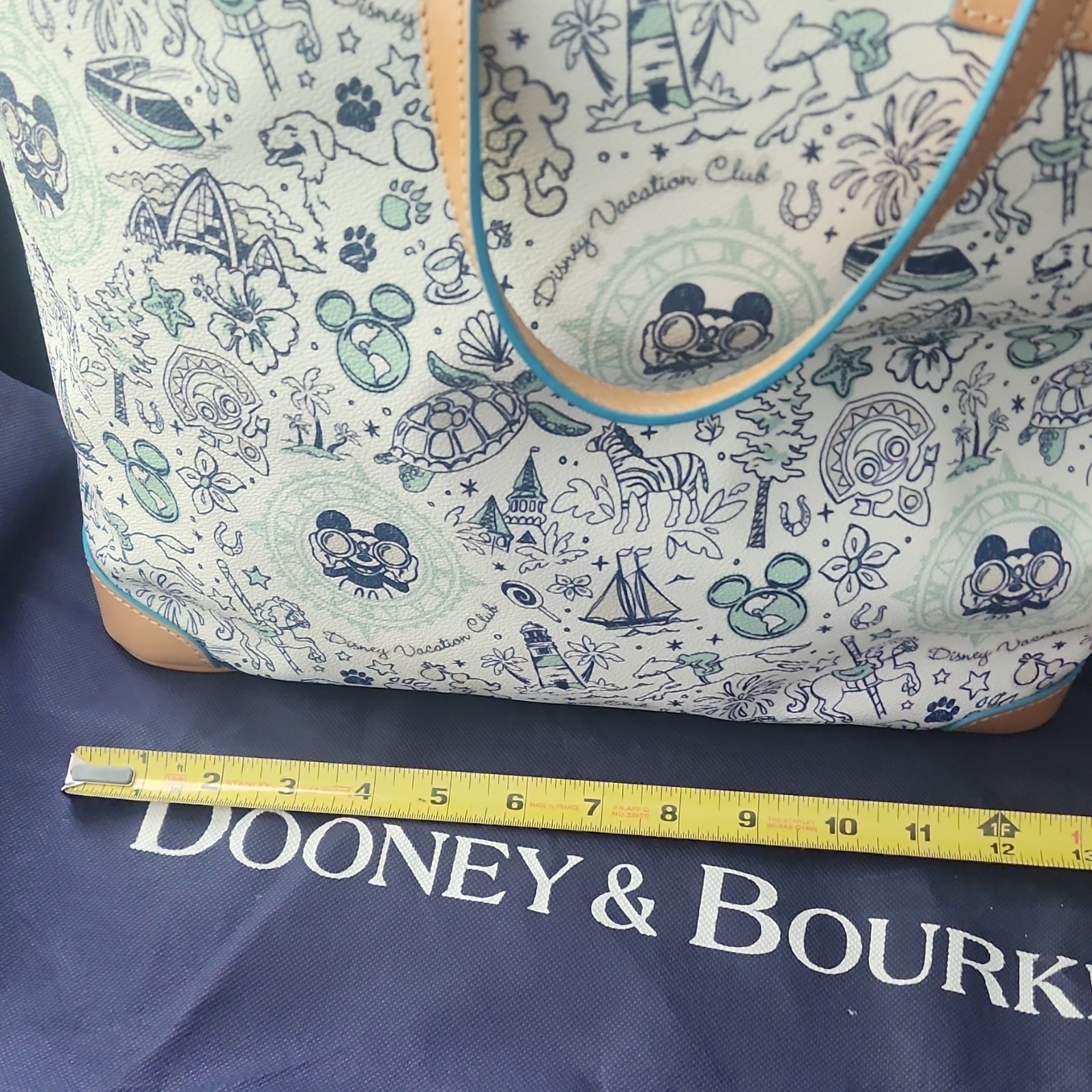 Dooney & Bourke Disney Vacation Club 25th Anniversary Large Multicolor Tote 2016