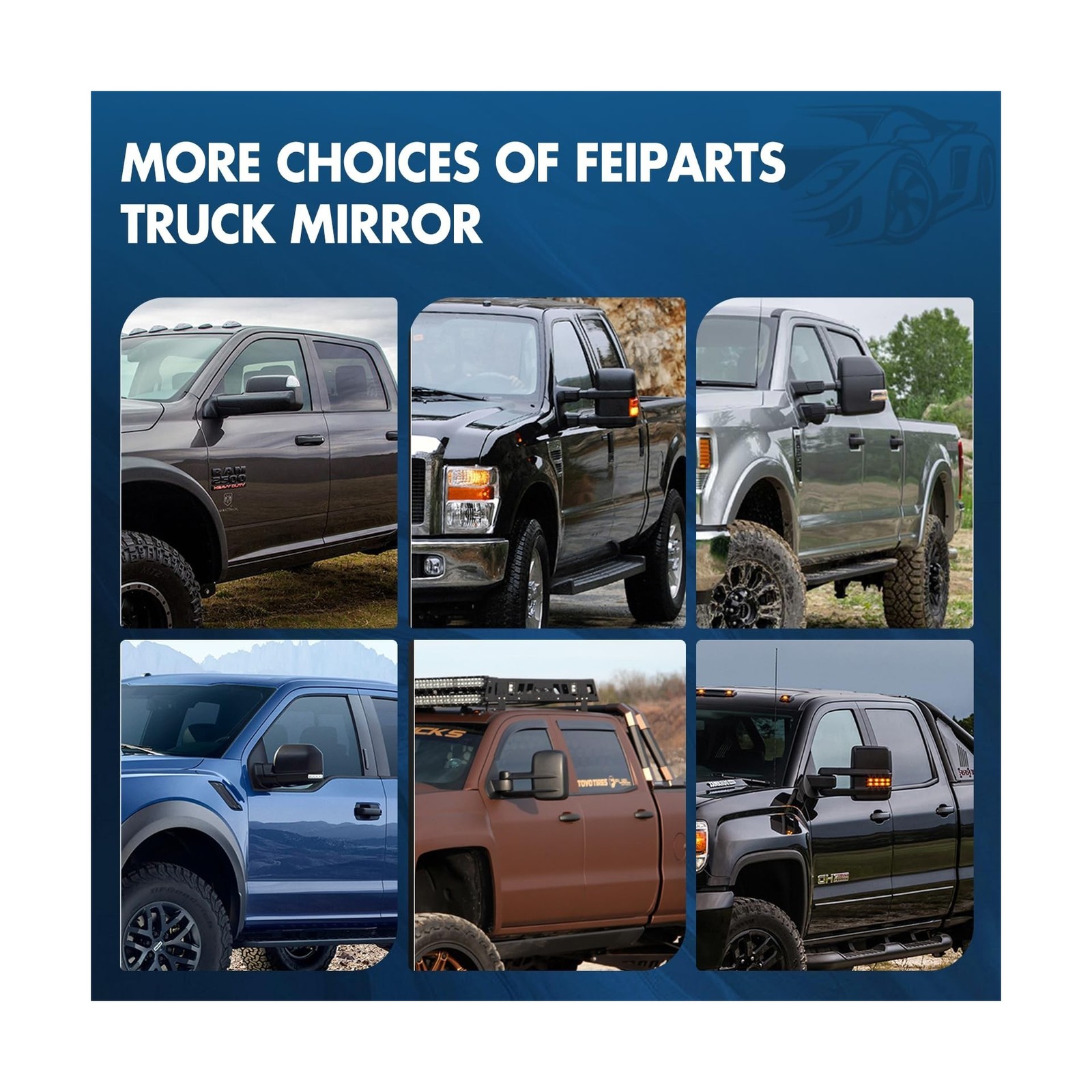 Tow Mirrors Fit for 2001-2005 for Ford for Excursion 1999-2007 for Ford for F…