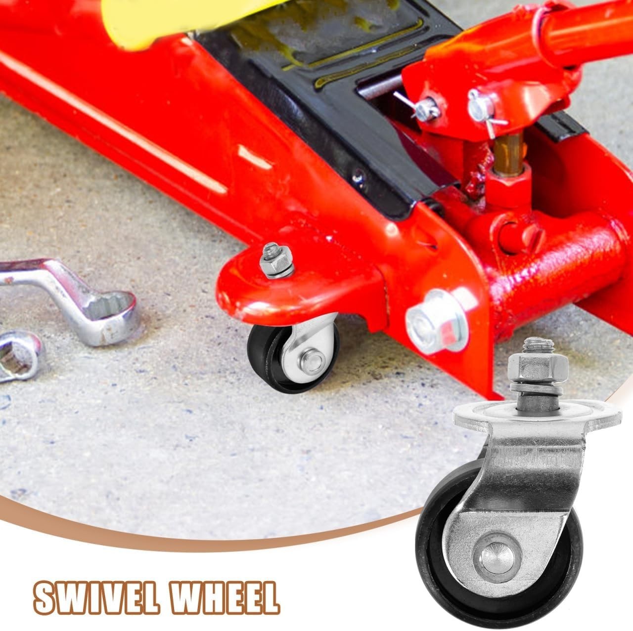 2Pcs Trailer Jack Front Wheels Swivel Replacement Heavy Duty Steel Car Jack A…