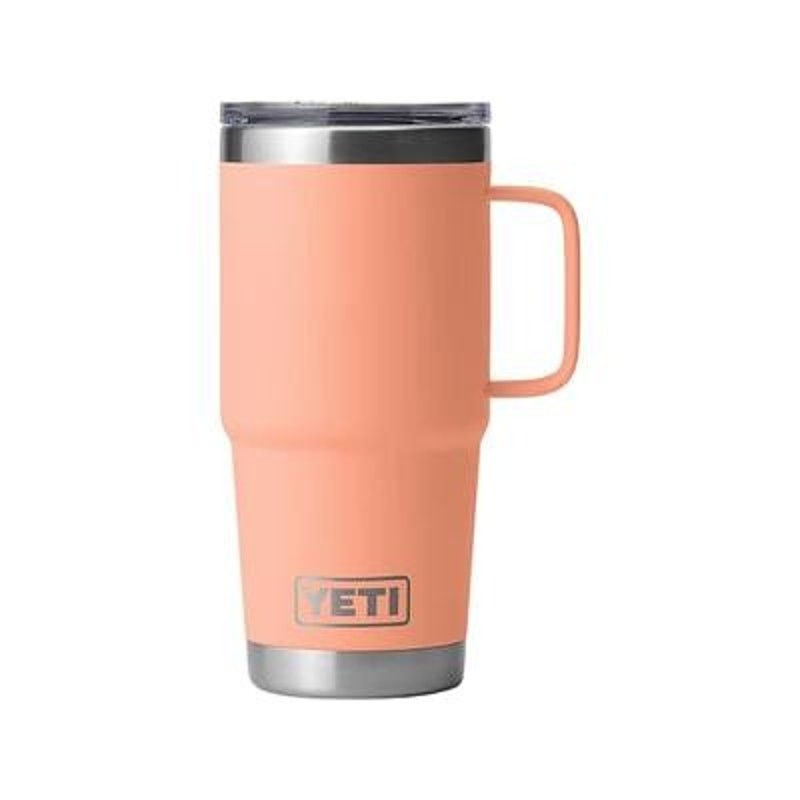 USED YETI Rambler 20 oz Travel Mug, Stainless Steel, , Lowcountry Peach