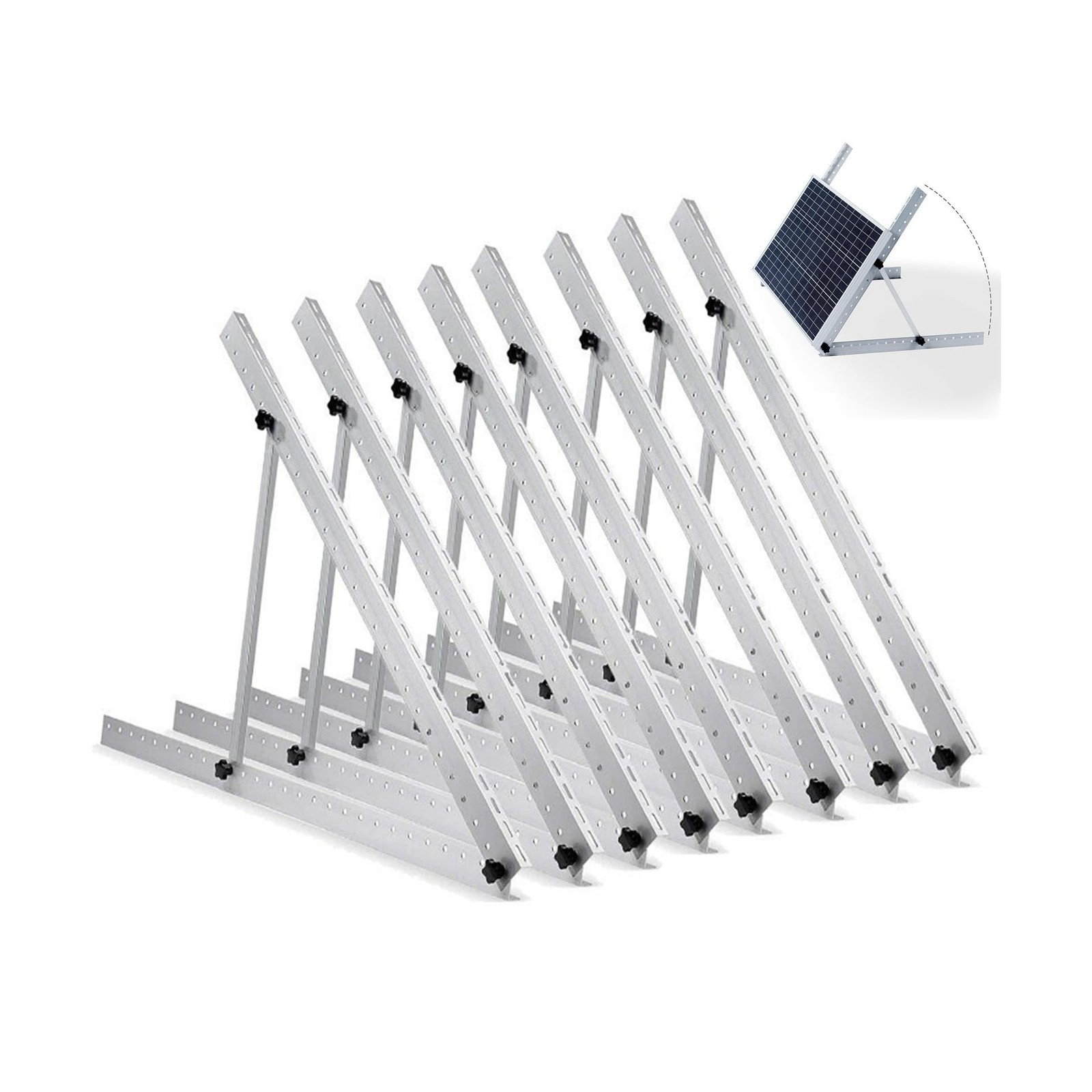 Upgraded 47in 4 Sets Adjustable Solar Panel Tilt Mount Brackets, Foldable Til…
