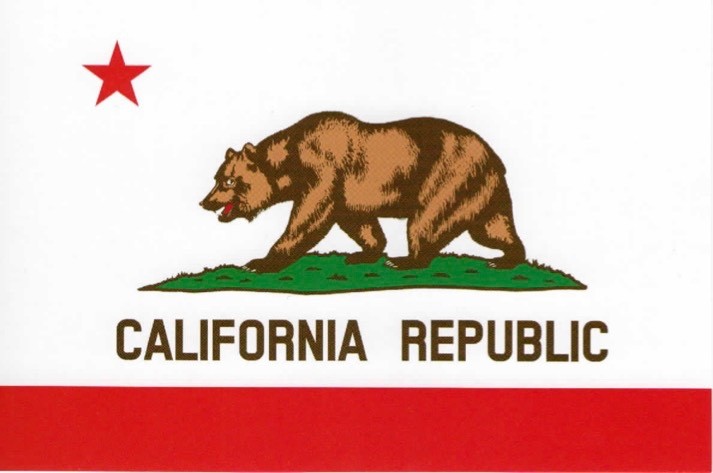 Genuine, California Flag, post card, Authentic, Purchased In San Francisco