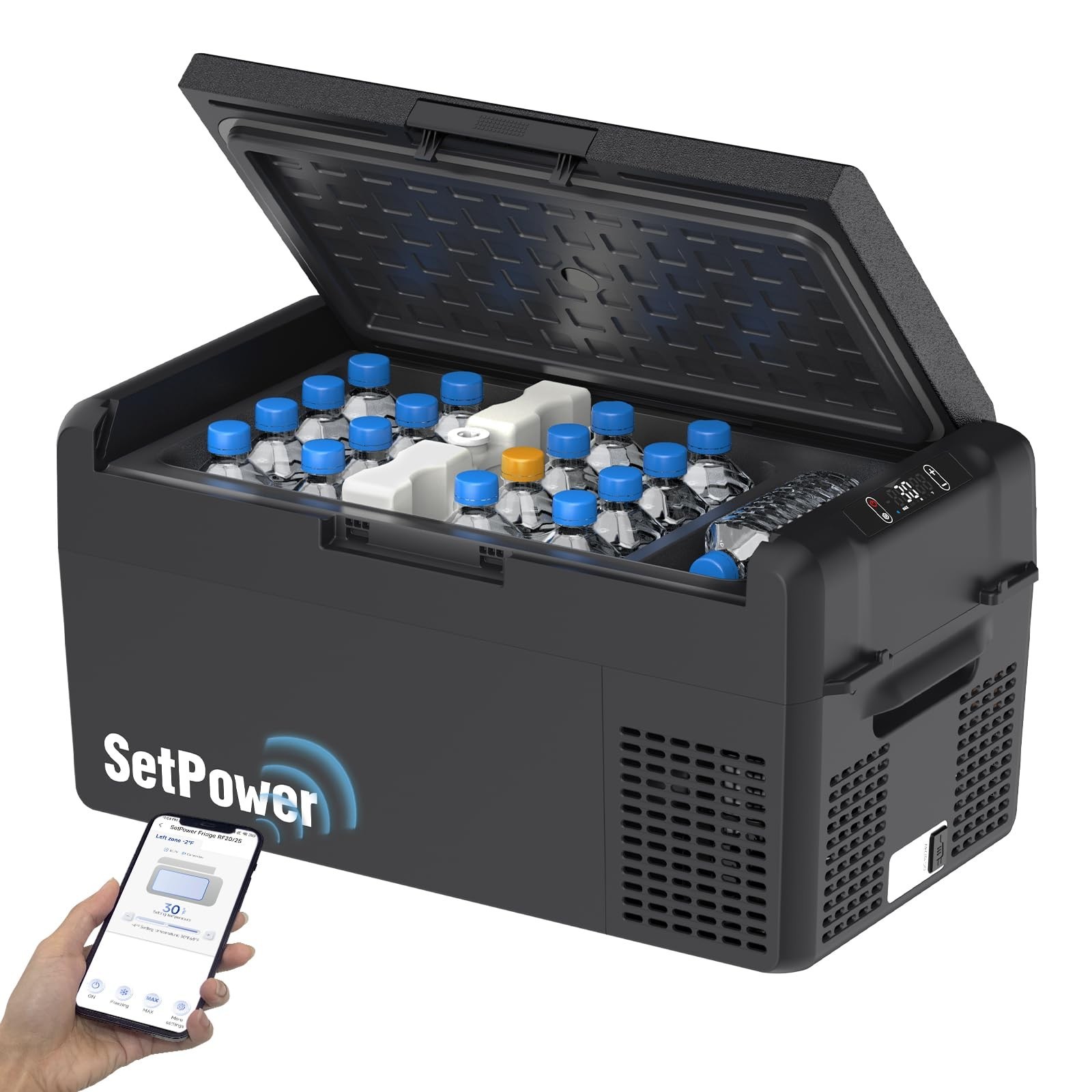 Setpower 12V Refrigerator 21 Quart Portable Freezer 50 Hours Keep Cool,Electr…