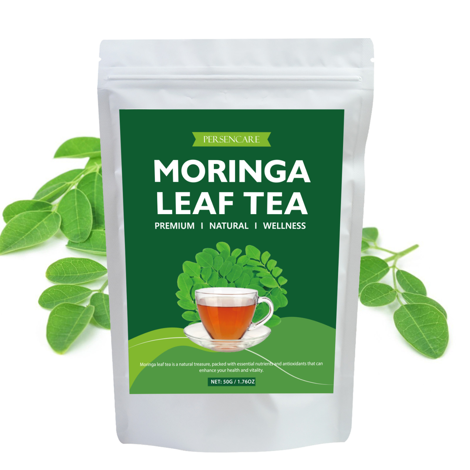 100g Natural Dried Moringa Leaf Tea Boost Inmminity Organic Pure Oleifera Leaves