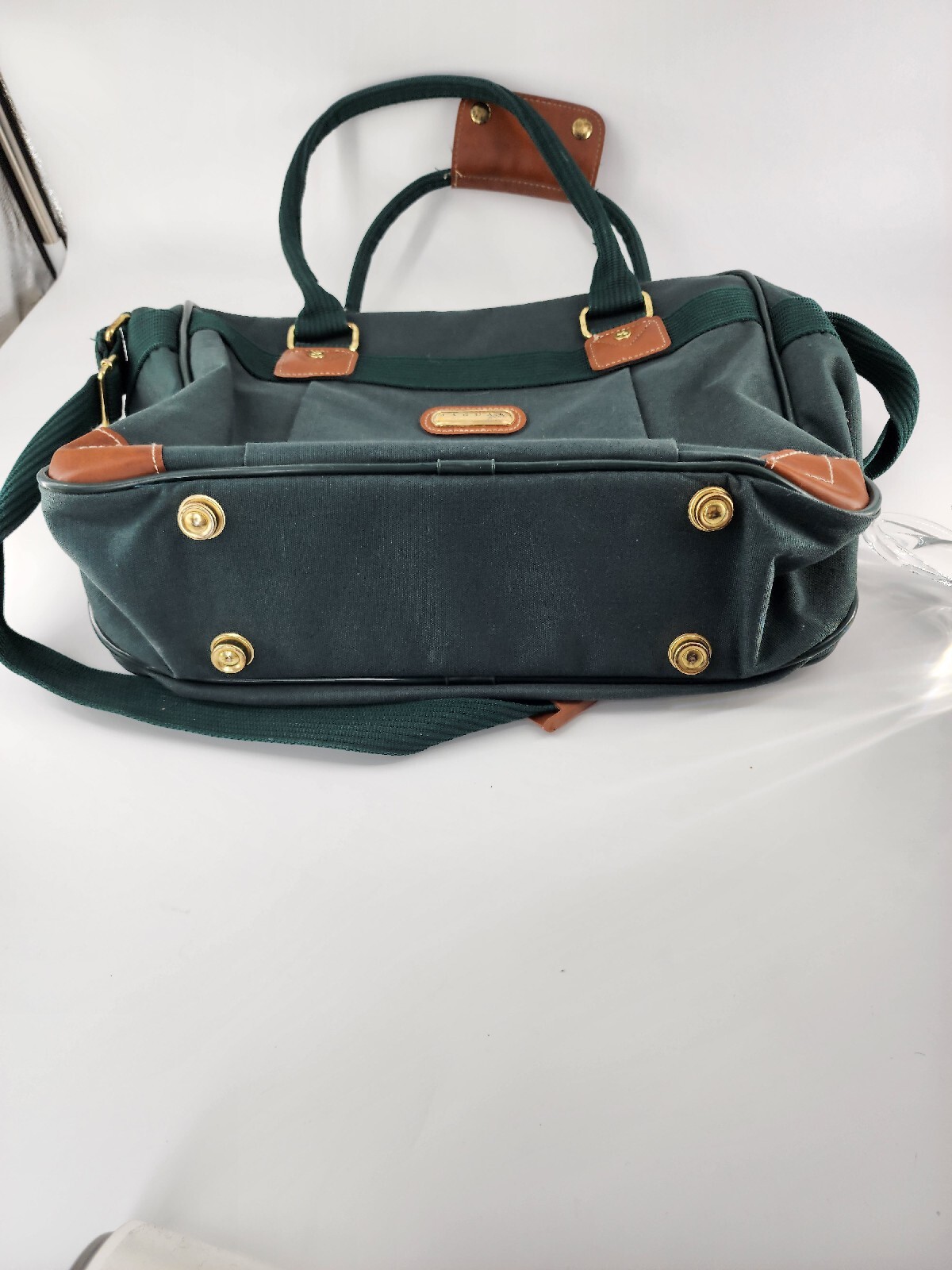 Jaguar Canvas/ Travel / Messenger Bag Luggage With Shoulder Strap – Hunter Green