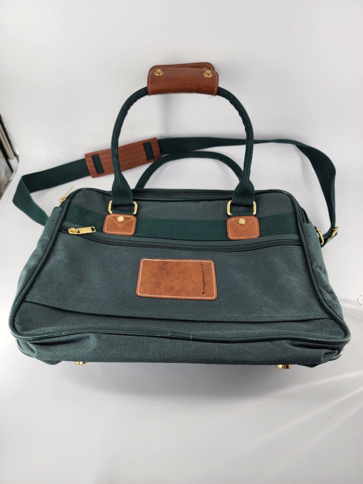 Jaguar Canvas/ Travel / Messenger Bag Luggage With Shoulder Strap – Hunter Green