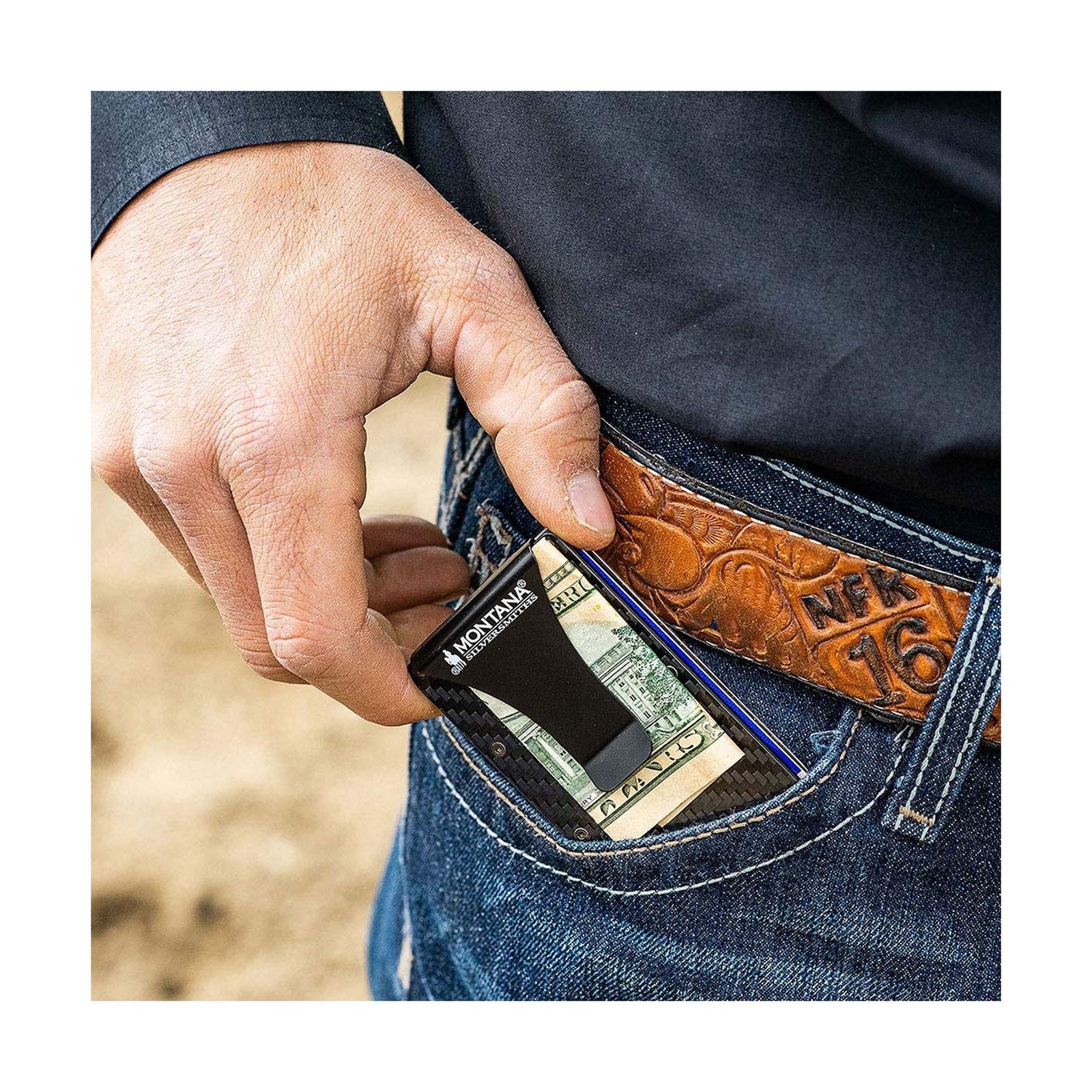 Montana Silversmiths Made in the USA Western Lifestyle Credit Card & Cash Cas…
