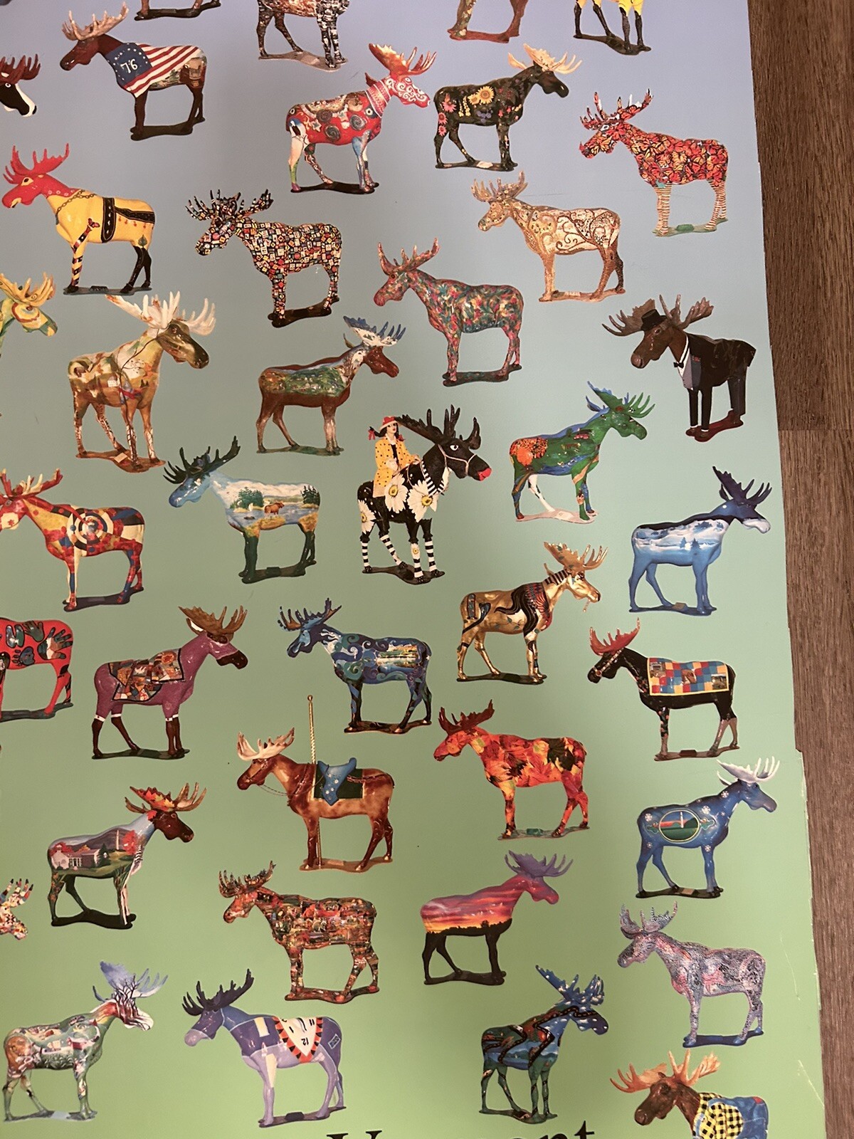 MOOSEFEST Re- Listed Bennington Vermont 2005 T Poster 20x 30 Colorful Moose