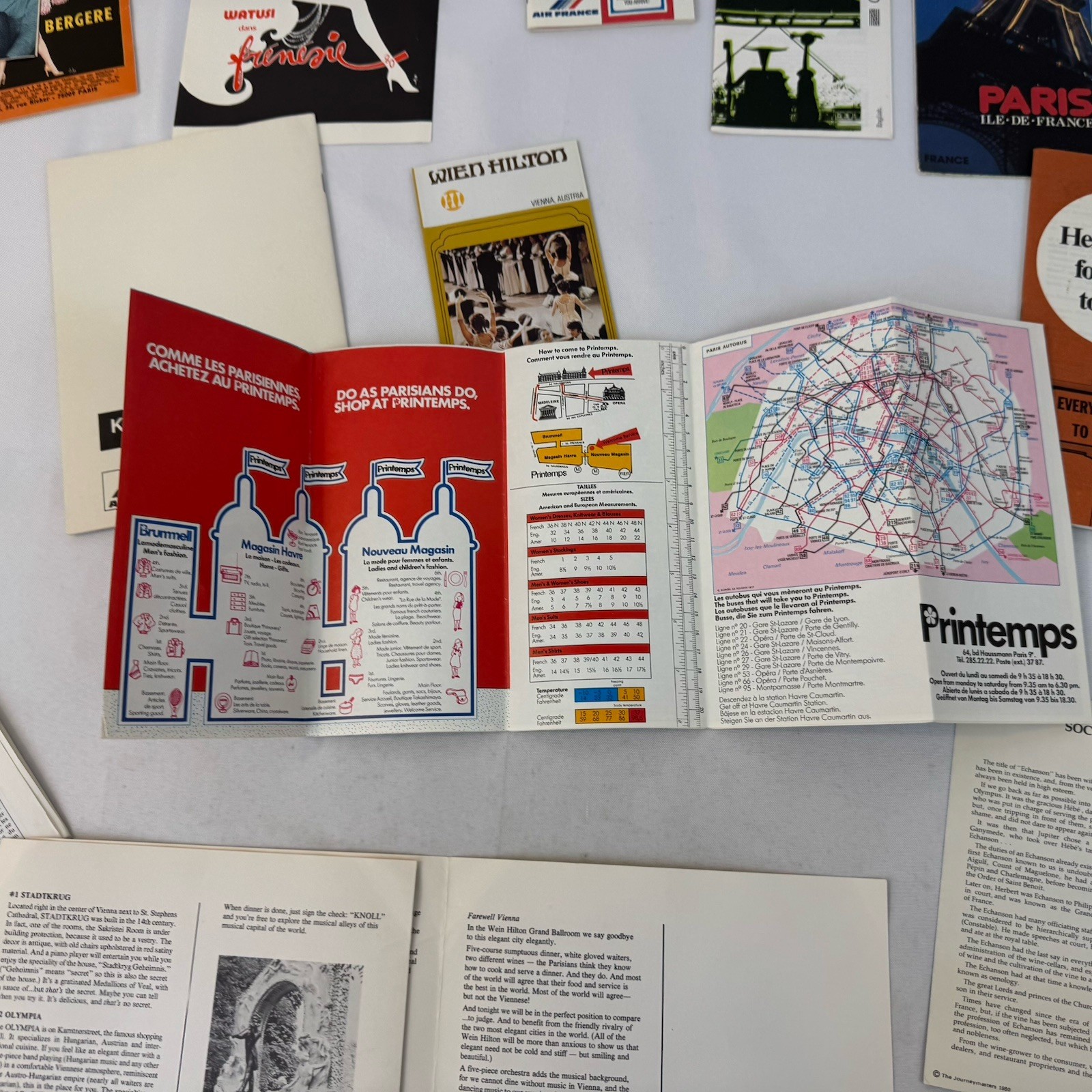 1979 Knollworld “Tale of Three Cities” Winners Travel Kit Paris Vienna Brochures