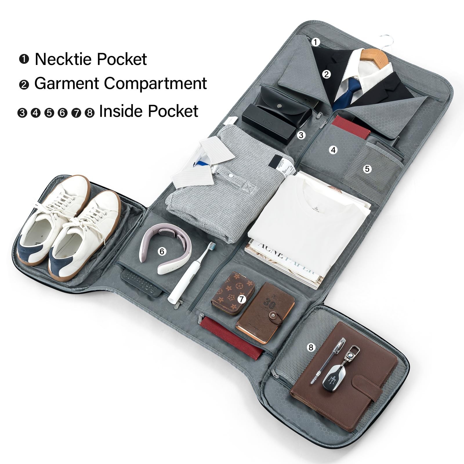 Hanke Carry on Garment Bags for Travel,Convertible Duffle Bag Luggage Bag Wee…