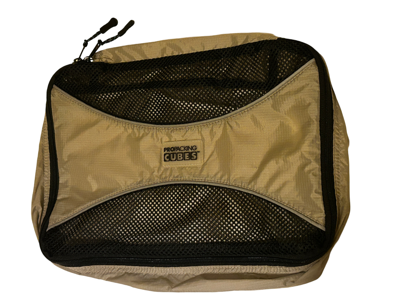 ProPackingCube Travel Luggage Organizer with Zipper Closure, Medium, Beige