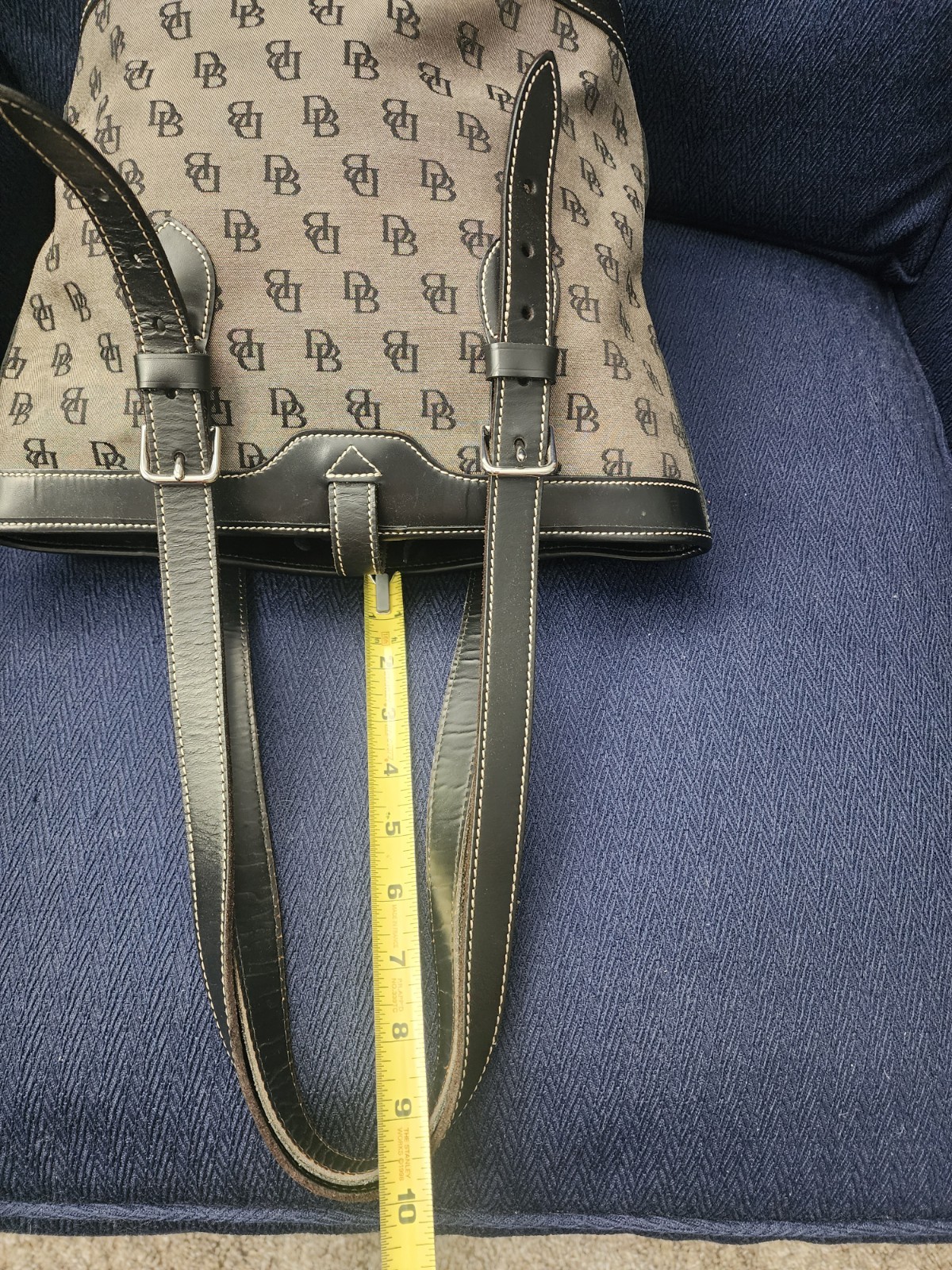 Dooney & Bourke DB Logo Black Double Handle Purse Shoulder bag