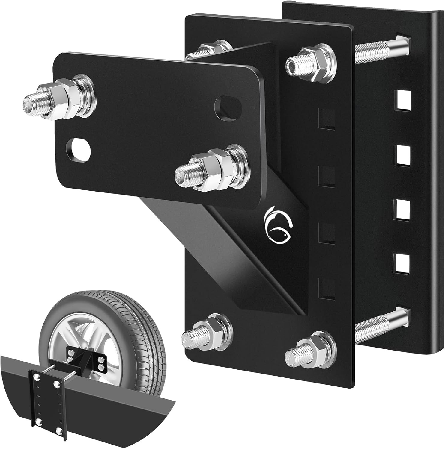 Spare Tire Carrier,Spare Tire Mount Boat Trailer Carrier Bracket,Heavy Duty Lock