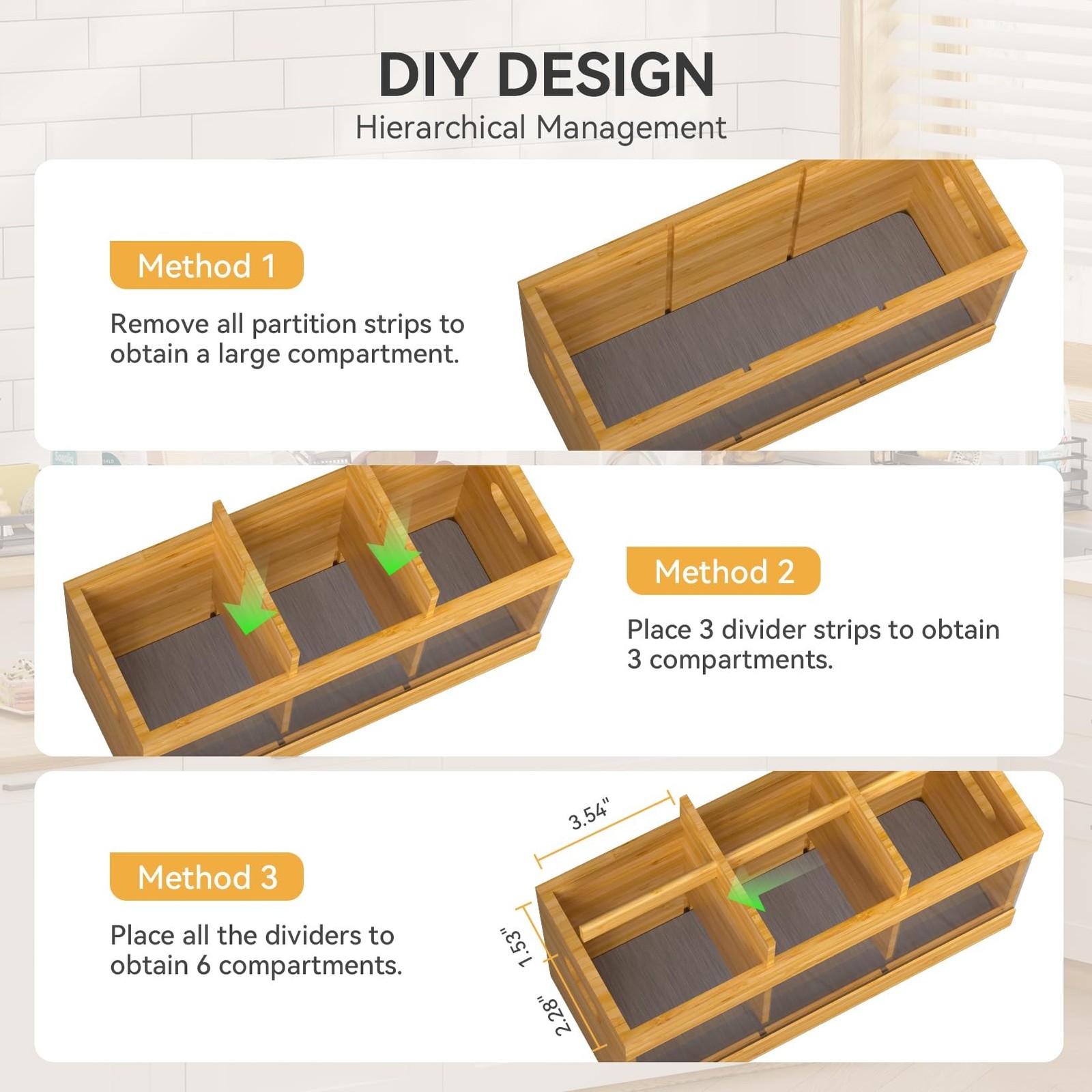 Yofidra Bamboo Utensil Holder & Silverware Organizer: Extra Large Cooking Hol…