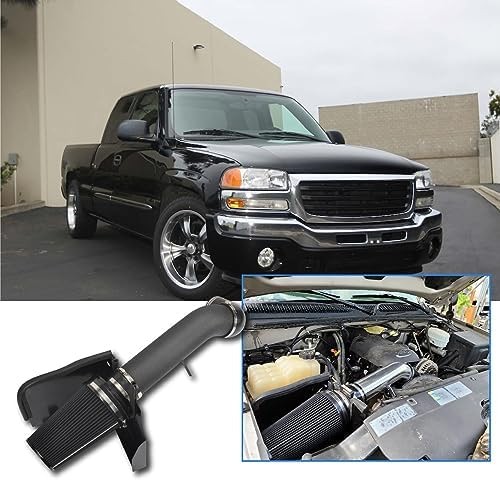 4″ Cold Air Intake System + Heat Shield Compatible with 1999-2006 GMC/Chevy V…