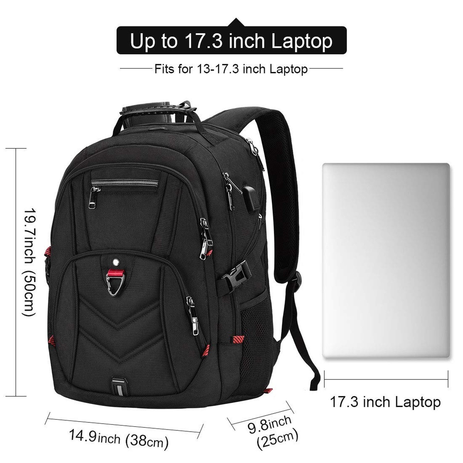 NEWHEY Laptop Backpack 17 Inch Business Travel Backpacks for Men Women Extra …