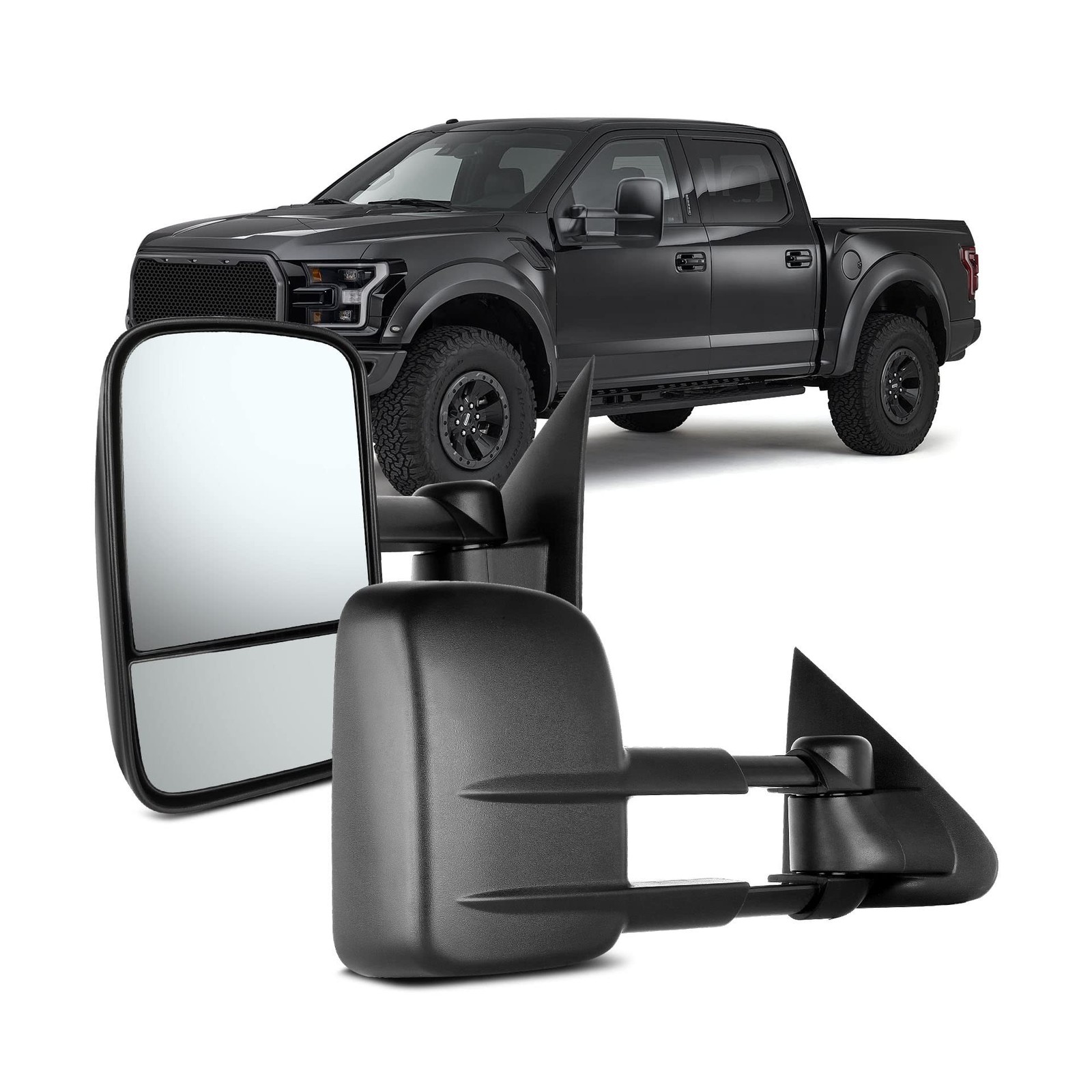 OCPTY Towing Mirrors Power No Heated Left Driver Right Passenger Side Tow Mir…