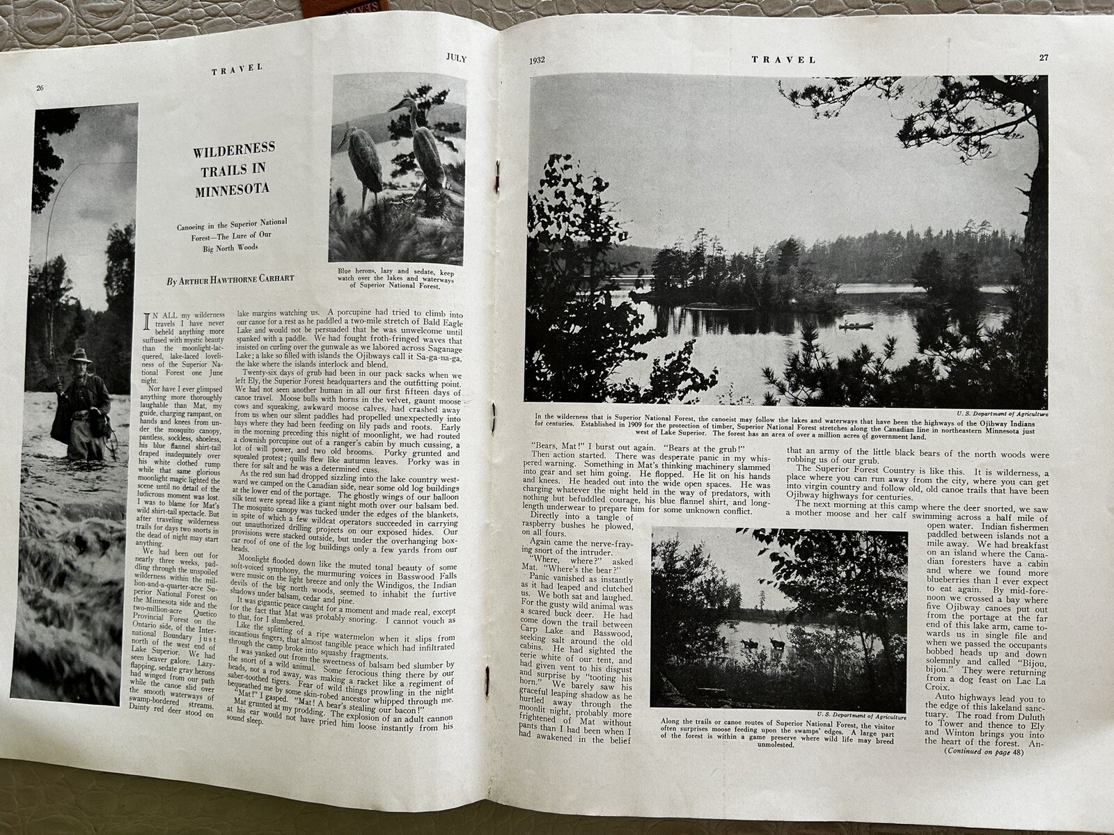 1932 July TRAVEL MAGAZINE Trails In Minnesota Soviet Cathedral Goethe Windjammer