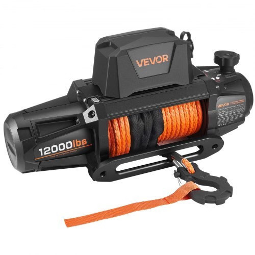 Electric Winch, 12000 lbs Load Capacity, 12V DC Truck Winch with Φ3/8 in x 92 f