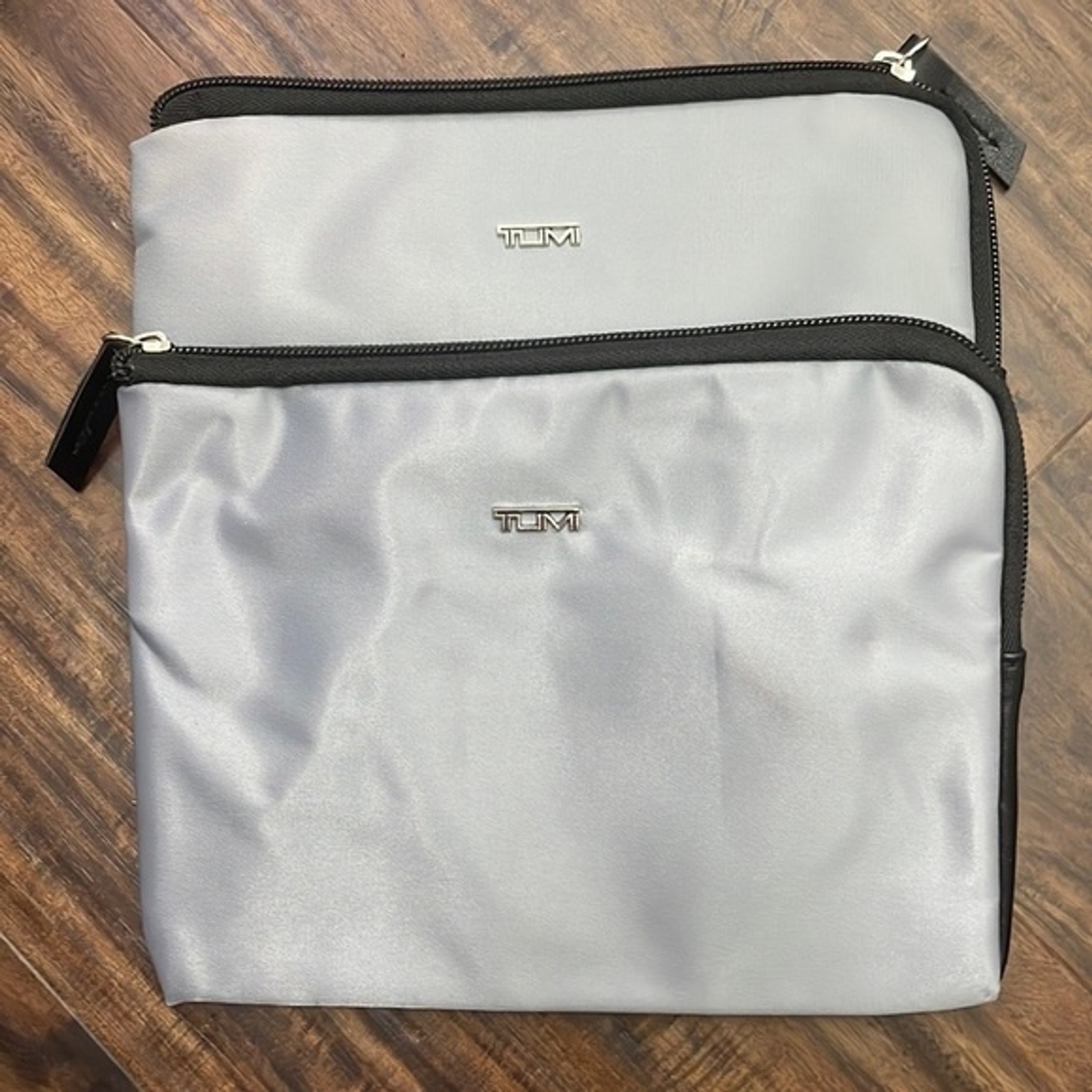 TUMI for Delta Bundle of Two Canvas Zip Travel Bag 8 x 6