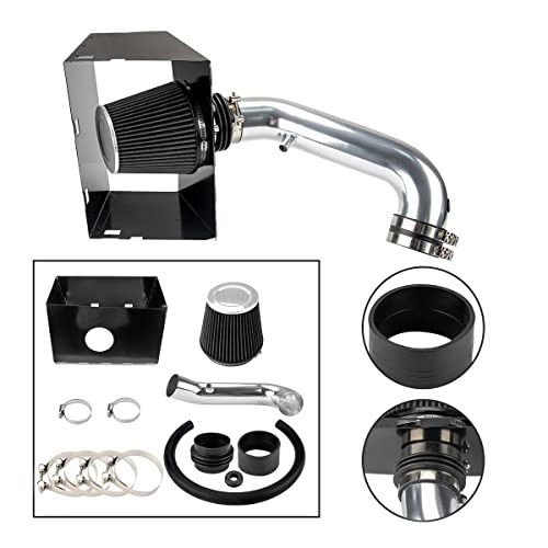 Air Intake Kit, 3.5″ Cold Air Intake System Kits + Heat Shield 62cm*32cm*23cm