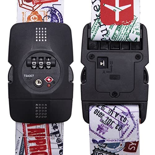 Travelkin Cross Luggage Strap TSA Approved Elastic Suitcase Belt