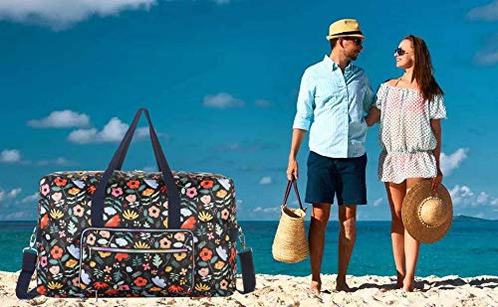 Travel Foldable Waterproof Duffel Bag – Lightweight Carry on Luggage Tote Duf…