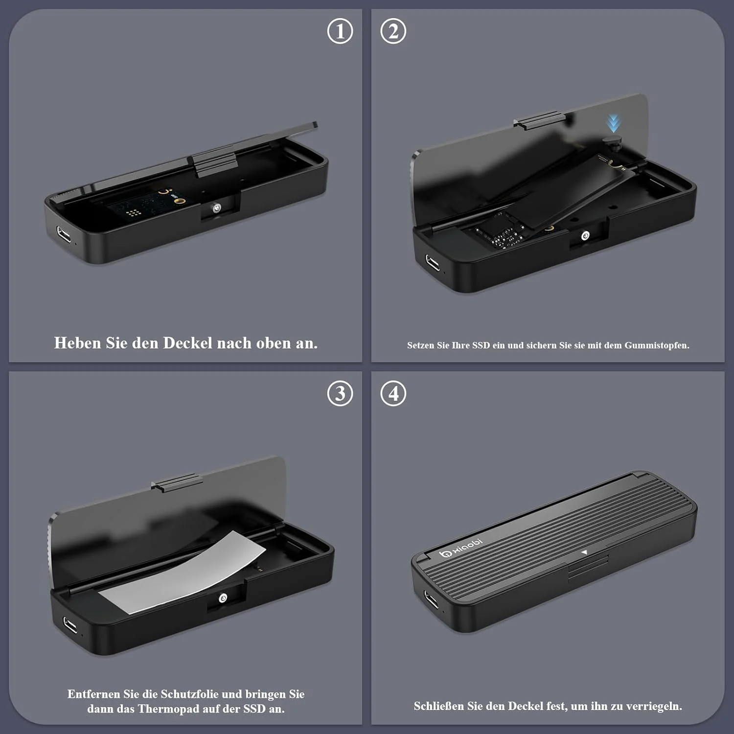 NVMe SSD Enclosure, Tool-Free Installation, Sandwich Style Design | USB 3.2 Gen